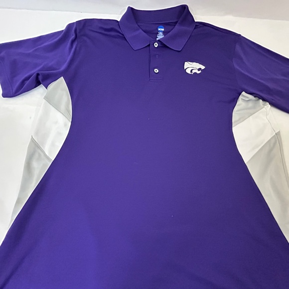 Kansas St. Wildcats Purple Polo Logo Polyester Shirt - Picture 8 of 8